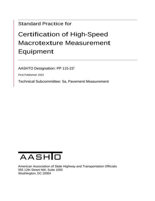AASHTO PP 115-23