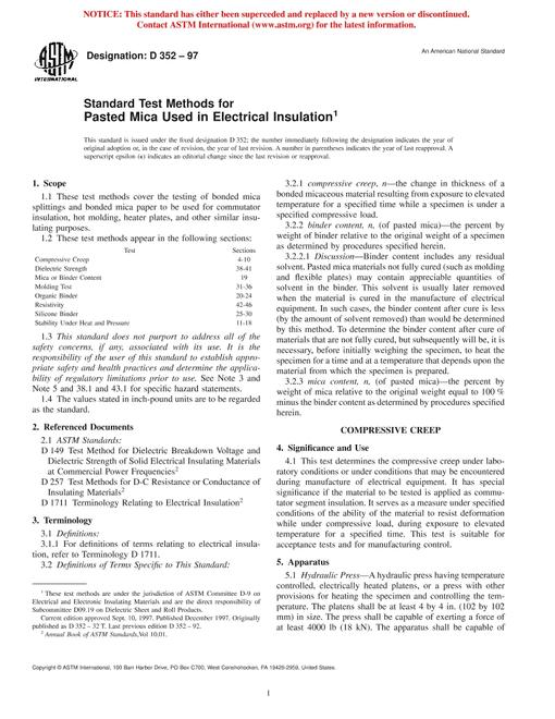ASTM D352-97